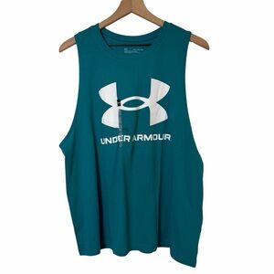 UNDER ARMOUR GREEN WHITE ATHLETIC WORKOUT 2XL TANK BRAND NEW WITH TAGS